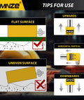 Usage tips for hydraulic cylinder jack demonstrating correct and incorrect surface placement and orientation for lifting operations.