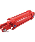 Heavy Duty Hydraulic Cylinder For Tractors 208DB Replacement 2 Inch Bore 8 Inch Stroke Double Acting Tie Rod Cylinder, red finish