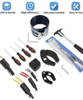 Heavy Duty 17 Piece Hydraulic Cylinder Repair Tool Kit For Skid Steers, Loaders, Backhoes, And Tractors With Gland Spanner Wrench