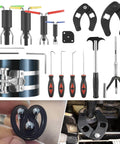 Pro Grade Heavy Duty Hydraulic Cylinder Repair Tool Kit For Skid Steers Loaders And Backhoes With Gland Wrench U Seal Installer Tools Seal Puller And Piston Ring Compressor 17 Pieces Durable Rust Resistant Steel