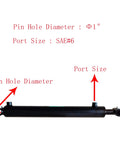 Double Acting Universal Hydraulic Cylinder, 2900-3600 PSI Hydraulic Cylinders Chrome Plated Piston Rod (Stroke 16"; Pin 1.0") with port size SAE#6