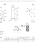 Technical drawing of Stroke Control Kit For Hydraulic Cylinders With Four Clamp Sizes 0.75 Inch 1.00 Inch 1.25 Inch 1.50 Inch