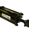 PML4008-125ASAE PowerMAX 4" x 8" Hydraulic Tie-Rod Cylinder ASAE Certified, black finish, shown with mounting hardware
