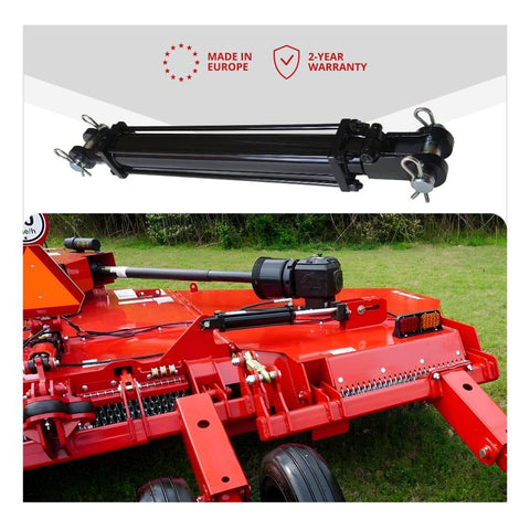 Workhorse Double Acting Tie Rod Hydraulic Cylinder For Agriculture, 2 Inch Bore 10 Inch Stroke, 2500 PSI, installed on machinery