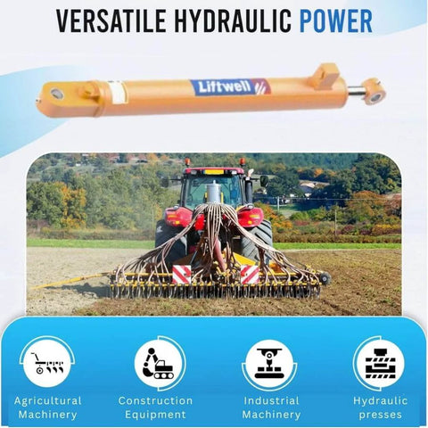 Hydraulic Bucket Tilt Cylinder 118156A1 G34926 for Case 1845 Skid Steer Loader shown with tractor and attachments
