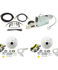 MAXX Hydraulic Actuator Integral Disc Brake Kit For Single Axle With 3,500 Lbs Capacity And Dacromet Calipers Southwest Wheel Includes Demco Actuator DeeMaxx Hose Kit And TruRyde Bearings - full kit view