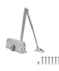 Heavy Duty Hydraulic Door Closer With Adjustable Arm And Hold Open Aluminum Alloy Construction Soft Close Action for doors