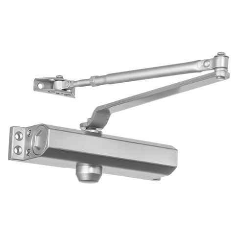 Door Closer, Commercial Hydraulic Closer, Self-Closing, Spring Size 3, Surface Mount, Sprayed Aluminum, Series 3000