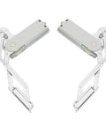 Hydraulic Buffer Cabinet Door Hinges, Vertical Swing Lift Up 7.72-8.82lbs Capacity, chromium arm mechanism for cabinet installation.