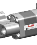 Side view of Buzile Dump Pump BG102-20RAS Replacement G102-1-2.0R-4S-AS with SAE 4-bolt mount and 2.0 inch gear width