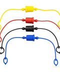 Four color set of Half Inch ISO A and ISO 5675 Hydraulic Quick Coupler Dust Caps with retention rings in PVC rubber