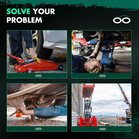 Using a 10 Ton Hydraulic Floor Jack Hand Jack Pump Car Auto Body Frame Repair Tool for Automotive Truck Farm Heavy Equipment Repair 22000 LBS Red.