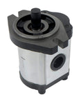 4-18GPM Hydraulic Gear Pump SAE A-2 Flange Cast Iron 9-Spline Shaft CW, side view showing gear and flange