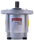 zt truck parts Hydraulic Gear Pump 9217993 4181700 front view showing metal casing and gear markings