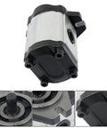 4-18GPM Hydraulic Gear Pump SAE A-2 Flange Cast Iron 9-Spline Shaft CW, side view showing flange and spline details