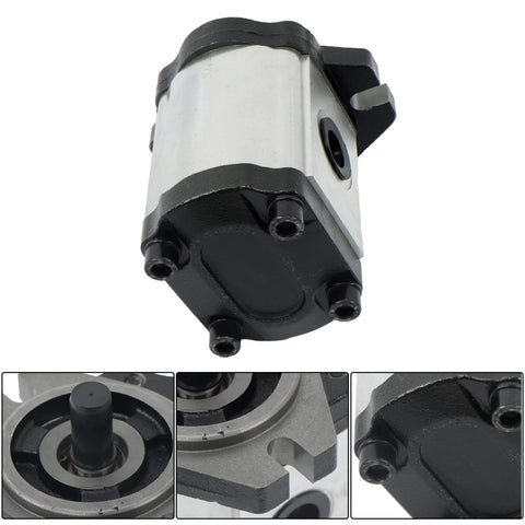 4-18GPM Hydraulic Gear Pump SAE A-2 Flange Cast Iron 9-Spline Shaft CW, side view showing flange and spline details