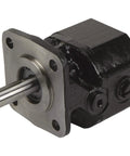 Side view of Concentric High Pressure Hydraulic Gear Pump - 0.517 Cu. in. Model Number G1232C5A300N00 with shaft and mounting holes.