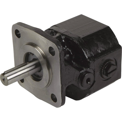 Side view of Concentric High Pressure Hydraulic Gear Pump - 0.517 Cu. in. Model Number G1232C5A300N00 with shaft and mounting holes.