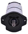 Front view of HOLDWELL 10T Hydraulic Gear Pump 67051095 67051100 compatible with Casappa PLP20.7 series, 8.15cc+8.15cc replacement part.