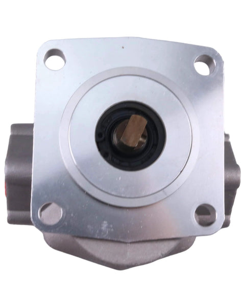 Front view of FridayParts Hydraulic Gear Pump 67810-76100 67810-76102 GPO79R GPO120R GPO79L GPO120L for Kubota Tractor