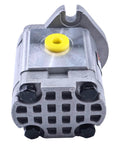 Front view of zt truck parts Hydraulic Gear Pump 9217993 4181700 with metal housing and yellow cap