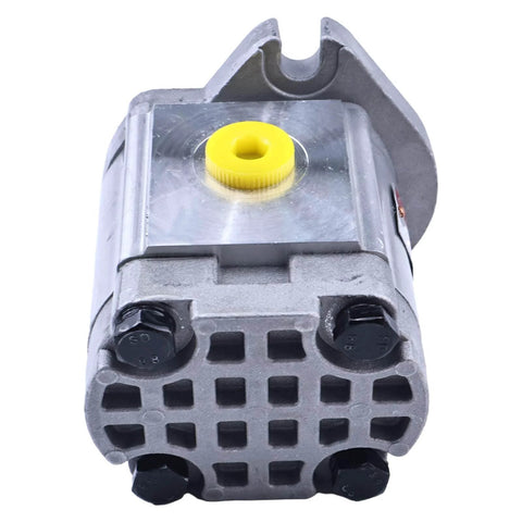 Front view of zt truck parts Hydraulic Gear Pump 9217993 4181700 with metal housing and yellow cap