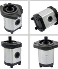 4-18GPM Hydraulic Gear Pump SAE A-2 Flange Cast Iron 9-Spline Shaft CW, various angles of industrial pump design.