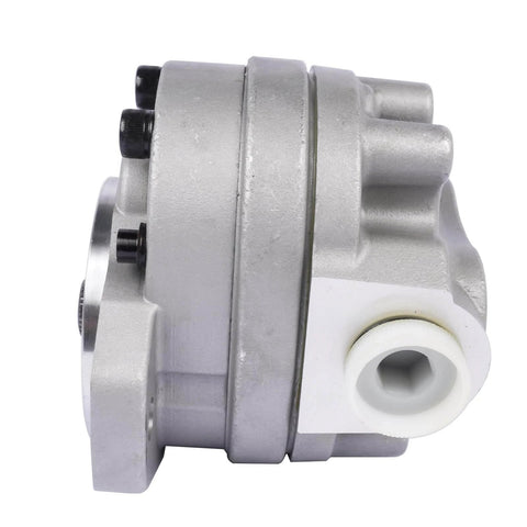 Side view of Getanye Hydraulic Gear Pump 7000311 Replacement for Bobcat S70 Skid Loader, showing metal casing and fittings.