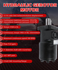 Drop In Replacement Hydraulic Motor For Eaton Char Lynn S Series 103 1005 012 With 1 Inch Shaft And Woodruff Key Spool Valve in front view