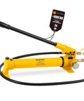 NEWTRY Hydraulic Hand Pump CP-700 10000psi Manual Hydraulic Pump Power Pack showing main body, handle, and hose.