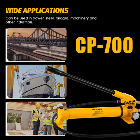 NEWTRY Hydraulic Hand Pump CP-700 10000psi Manual Hydraulic Pump Power Pack for industrial lifting applications