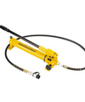 SLIYXTWIO CP-700 Hydraulic Hand Power Pump - Portable with 10000psi Max Pressure Output, shown with hose and manual handle.