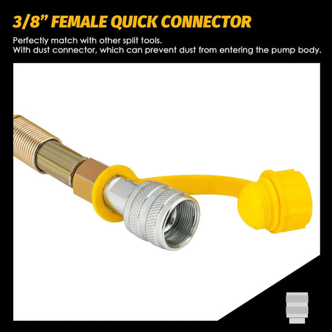 3/8 inch female quick connector with dust cap for NEWTRY Hydraulic Hand Pump CP-700 10000psi Manual Hydraulic Pump
