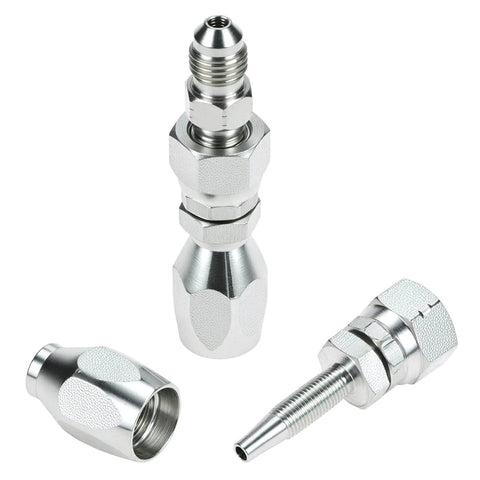 Hydraulic Hose Repair Kit Two Pack One Quarter Inch Inner Diameter Reusable Field Fittings For SAE 100R5 Braided Hoses