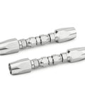 Two-Piece Hydraulic Hose Repair Kit With Three Eighths Inch Reusable Fittings For Two-Wire Braided Hoses Up To 4000 PSI on white background