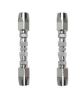 Two Pack Hydraulic Hose Field Repair Kit For Three Eighths Inch Inner Diameter Hoses Reusable Zinc Plated Components For Durable Two Wire Braided Hose Repairs Compatible With R2 And R1