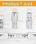 Image of various sizes of fittings from the Two Pack One Quarter Inch Hydraulic Hose Field Repair Kit with reusable two wire fittings.