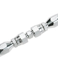 Hydraulic Hose Repair Kit Two Pack One Quarter Inch Inner Diameter Reusable Field Fittings For SAE 100R5 Braided Hoses Easy Clamp On Install Leak Proof Seal Emergency Hose Repair Tool For Heavy Equipment And Machinery, showing metal fittings with hexagonal nuts and connectors.