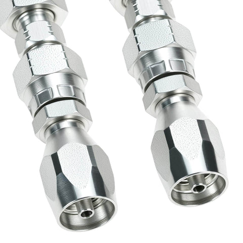 Close-up of Hydraulic Hose Repair Kit Two Pack One Quarter Inch Inner Diameter Reusable Field Fittings For SAE 100R5 Braided Hoses