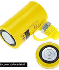 Hydraulic Cylinder Jack 10 Ton Porta Power Kit With 2 Inch Stroke Heavy Duty Single Acting Ram For Lifting Jacking And Shoveling With Automatic Retraction And Oil Hose Included, close-up of lacquer surface detail.