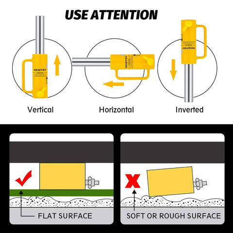 10 ton Hydraulic Jack Cylinder Long Ram 6” Stroke Portable Hydraulic Ram Industrial Lifting Tool usage instructions