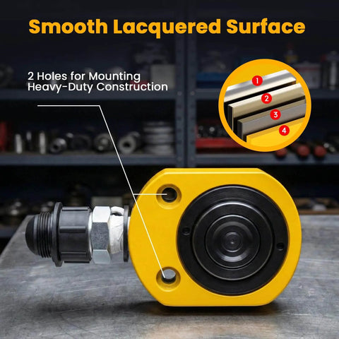 20 Ton Low Profile Hydraulic Jack Porta Power Kit With CP 180 Manual Pump multi-section cylinder detail view