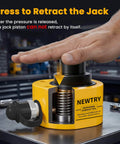 20 Ton Low Profile Hydraulic Jack Porta Power Kit With CP 180 Manual Pump Multi Section Cylinder in use