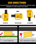 Illustration showing 20 ton Hydraulic Hollow Jack Cylinder 2’’ Stroke Porta Power Ram usage in various positions and surfaces