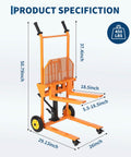 450 Lbs Hydraulic Material Lift Dolly With Adjustable Forks And Removable Platform Manual Fork Winch Stacker For Pallets