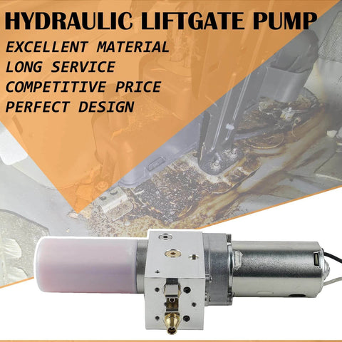 25965861 Hydraulic Liftgate Pump Compatible with SRX CTS Wagon 2010-2015 Replaces 20853013 25835476, shown against hydraulic lift base