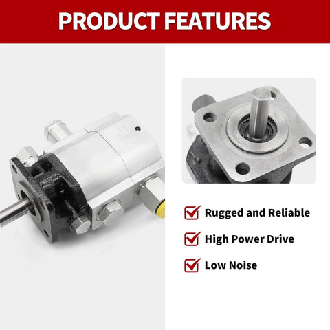 11GPM 2 Stage 3000PSI Hydraulic Log Splitter Pump Aluminum, close-up showing rugged and reliable design features.