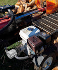 Hydraulic Wood Log Splitter Pump, 16GPM, 2 Stage 4000PSI, 1'' Inlet 1/2'' NPT Outlet 3600 RPM Aluminum Hydraulic Gear Pump mounted on a log splitter