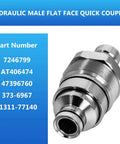 Beefy Hydraulic Male Flat Face Quick Coupler With 48mm Thread For Skid Steers And Compact Loaders Plug And Play Quick Attach