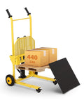 Heavy Duty Hydraulic Material Lift With 440 Lb Capacity Pallet Truck Dolly And Lift Table 36 Inch Max Lift with boxes